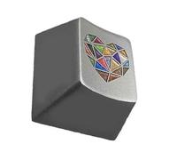 Aluminum Alloy Metal Key Cap Original Height Key Cap Features Colorful Heart Pattern on Mechanical Keyboard