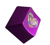 Aluminum Alloy Metal Key Cap Original Height Key Cap Mechanical Keyboard Colorful Heart Pattern Aluminum Alloy