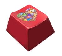 Aluminum Alloy Metal Key Cap Original Height Key Cap Mechanical Keyboard Colorful Heart Pattern Aluminum Alloy