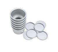 Aluminum Alloy Mini Baking Pan Cupcakes Removable Bakeware Pudding for Cake Bottom Muffins Cheesecakes - Non- Oven-Safe 2-inch for Home Bakers (6-Pack)(6PCS)