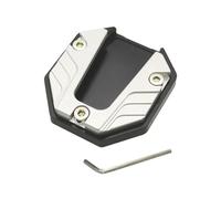 Aluminum Alloy Motorcycle Bike Kickstand Extender Foot Side Support Enlarged Base Extension Foot Pad Stand Moto Accessories(Silver)