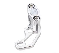 Aluminum Alloy Motorcycle Brake Line Clamp - Oil Hose Protector for Fuel & Coolant Lines - Red Blue Black(Silver)