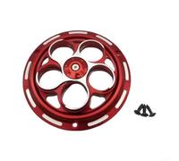 Aluminum alloy motorcycle fan cover accessory for Sprint Primavera 150, designed to improve engine cooling and airflow while adding a stylish protective layer (Red)