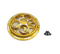 Aluminum alloy motorcycle fan cover accessory for Sprint Primavera 150, designed to improve engine cooling and airflow while adding a stylish protective layer (Gold)