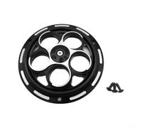 Aluminum alloy motorcycle fan cover accessory for Sprint Primavera 150, designed to improve engine cooling and airflow while adding a stylish protective layer (Black)