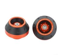 Aluminum Alloy Motorcycle Front Wheel Crash Pads Shock Absorber Protector For Scooter Anti Drop Decoration With Multiple Colors Like Black Silver Red Blue Purple Orange Green Gold Titanium(orange)