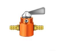 Aluminum Alloy Motorcycle Fuel Tank Switch Assembly - For CNC-Machined Oil Valve for Precise Fuel Flow Control, Oxidized Finish, Fits All(Orange)