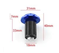 Aluminum Alloy Motorcycle Handlebar Anti-Drop for Enhanced Stability & Fall Protection - 31x40x18mm, Red/Blue/Gold/Black/Silver, 2-Pack(BLUE)