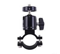 Aluminum Alloy Motorcycle Handlebar Clamp 360 Rotatable Camera Mount Bracket For Light Phone For Dji Gear Fit 15mm To 35mm Tube Black Color(D)
