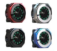 Aluminum Alloy Motorcycle Handlebar Clock - 3.3 Cm Diameter Waterproof Quartz Watch Having Luminous Dial Ipx7 Rated for 22 Through 28 Mm For Bars (Black/White/Red/Blue)(red)