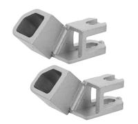 Aluminum Alloy Motorcycle Rear Shock Extender Height Adapter 2pcs | Silver Finish, Lightweight Build, Increases Rear Ride Height, Suited to Commuters and Tall Riders in City Traffic