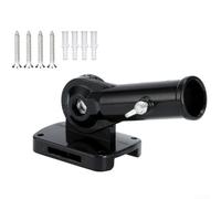 Aluminum Alloy Outdoor Flagpole Base with Adjustable Angle for Easy Flag Display in Various Settings (black)