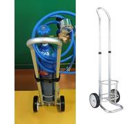 Aluminum Alloy Oxygen Cylinder Rack, Portable Rolling Trolley for Gas Cylinders, 2-Wheel Oxygen Tank Cart for Easy Transportation(Diameter 16.8cm(6 5/8"))