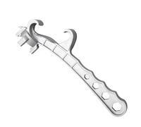 Aluminum Alloy Pail Opener - Multi-Functional Lever Can Opener | Smooth Bottle and Can Lid Removal Tool for Metal Cans Jars Buckets Easy Grip Durable Heavy Duty Kitchen and Industrial Use