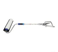 Aluminum Alloy Paint Roller Brush with Anti-Splash Guard(silver) | Auto-feed mechanism, continuous coating, no manual dipping, efficient large area coverage, airless sprayer compatible