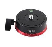 Aluminum Alloy Panorama Ball Tripod Head With Bubble Level 3/8 Inch Screw Black Red Load Bearing Capacity 10kg Lightweight for Outdoor Photography
