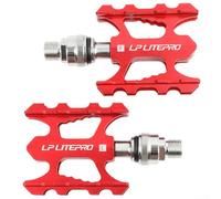 Aluminum Alloy Pedals with Quick Release and Non Slip Features, Ideal for Mountain and Road Biking Adventures (red)