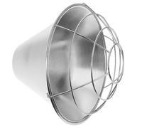 Aluminum Alloy Pendant Lamp Shade with Glare Control | Deep Ventilated Cover, Silver Finish, Bulb Protection and Heat Dissipation, for Factory Hallways and Garages