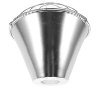 Aluminum Alloy Pendant Lamp Shade with Ventilation, Round Silver Cover | Deep Protective Design, Impact Resistance and Heat Control, for Warehouse Lighting and Factory Hallways