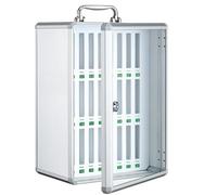 Aluminum Alloy Phone Locker Box with Key LockWallMounted rage Solution with Portable Handle 27x20x28cm/11x8x11in Perfect for Schools & Offices