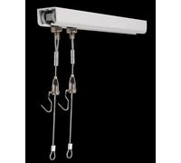 Aluminum Alloy Picture Track Adjustable Hooks, Heavy Duty Picture Hanging Kit Assorted Steel Cables and Nails, Photo Display Rail