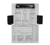 Aluminum Alloy Pilot Knee Board for IFR VFR Aviation Notepad with Metal Clip and Elastic Strap, 9.5 x 6.5 Inch(IFR+A)