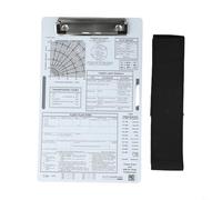 Aluminum Alloy Pilot Knee Board for IFR VFR Flight Data Recording, Smooth Body-Friendly Aviation Notepad with Metal Clip and Elastic Strap(VFR+A)