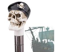 Aluminum Alloy Pirate Sailor Walking Cane for Men and Women, Gothic Decorative Ornate Metal Cane with Ergonomic Handle, Walking Stick for Senior
