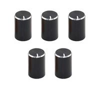 Aluminum Alloy Potentiometer Knob,5PCS 10×15mm Potentiometer Knob Electronic Appliance Switch Cap Amplifier Volume Cap (Black)