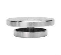 Aluminum Alloy Pottery Turntable Double-Sided Rotating Stand for Clay Modeling Bonsai Cake Decorating Artist Hobby Craft Tool(11cm（under 8cm）)