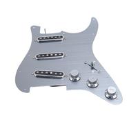 Aluminum Alloy Prewired Guitar Pick Guard Scratch Plate Set with 6.0K Alnico 5 Pickups for Squier SSS Electric Guitars
