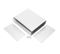 Aluminum Alloy Project Enclosure Box | Split Type Watertight Case for Circuit Boards/GPS/Industrial Equipment | 80x160x200mm Size with Sandblasted Finish (sandblasted oxidized silver)