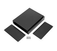 Aluminum Alloy Project Enclosure Box | Split Type Watertight Case for Circuit Boards/GPS/Industrial Equipment | 80x160x200mm Size with Sandblasted Finish (sandblasted oxidized black)