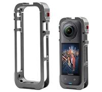 Aluminum Alloy Protective Cage Frame with Lens Cap for Insta360 X5 Action Camera Accessory