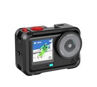 Aluminum Alloy Protective Case and Lens Cap for DJI OSMO ACTION 6 Quick Release Protective Cage Frame Anti-Scratch Metal Housing with a cold shoe port and 1/4 screw port