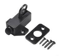 Aluminum Alloy Push-Pull Aircraft Buckle Latch Lock with Self-Spring Automatic Closing for Doors and Sashes Offering Rust-Resistant and Long-Lasting Performance (Black)