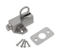 Aluminum Alloy Push-Pull Aircraft Buckle Latch Lock with Self-Spring Automatic Closing for Doors and Sashes Offering Rust-Resistant and Long-Lasting Performance (Silver)