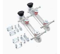 Aluminum Alloy Quad Roller Skate Plates with Rubber Toe Stop and Steel Kingpin 1 Pair for Skateboard Repair and Shoe Modification Use (for size 36-37 black)