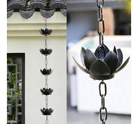 Aluminum Alloy Rain Catcher Chain with Hanging Hook for Outdoor Water Drainage and Decoration in Yards or Balconies