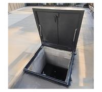 Aluminum Alloy Rainproof Roof Skylight Cover Thermal Insulation Floor Access Door Rooftop Hatch Lid Roof Terrace(70x70cm/2.3x2.3ft)