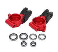 Aluminum Alloy RC Rear Steering Cup with Enlarged Bearings for ARRMA Remote Control Vehicles (Red)