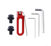 Aluminum Alloy Rear Arrow Rest for Recurve and Competitive Bow with Height Adjustable Steel Needle and Magnetic Design for Stable Arrow Flight (Red)