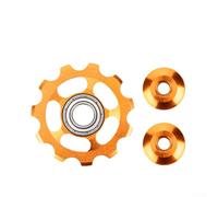 Aluminum Alloy Rear Derailleur Pulley Wheel 11T CNC Machined For Optimized Chain Line Control And Shifting Consistency(Gold)