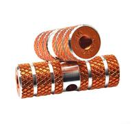 Aluminum Alloy Rear Pegs 2 Pairs for Mountain Bike Stunt Use with Anti Slip Grooves Suitable for and Ordinary Bikes (Orange)