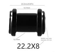 Aluminum Alloy Rear Shock Bushing Hardware Kit for RockShox or Fox MTB Suspension, Multiple Sizes Including 8mm x 22.2mm, 8mm x 24mm, 8mm x 25.4mm, 8mm x 38mm and 8mm x 41.4mm, Black(8mm*38mm)