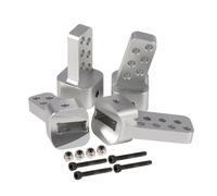 Aluminum Alloy Rear Upper Link Riser Anti-squat Mounts for AR44 Axle 1/10 RC Rigs Crawler Axial SCX10 II Chassis DIY Upgrade(Silver)