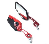 Aluminum Alloy Rearview Mirror Set For Electric Car And Motorcycle For Modification Featuring Wide Angle Convex Lens Rod Construction In Multiple Color Options Like Red(Red)