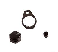 Aluminum Alloy Reel Handle Nut Cap Locking Plate 3pcs Set | Made of aluminum alloy, glossy colorfast plating, wear resistant, 3pcs set for complete repair