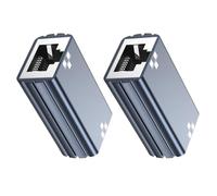 Aluminum Alloy RJ45 Splitter Adapter For Ethernet Cable Extension And Networking Sharing Ethernet Splitter