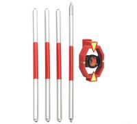 Aluminum Alloy Rods in Mini Set 4 Poles for Use with For Total Stations, Smooth Edge Design (ADS101 17.5mm)